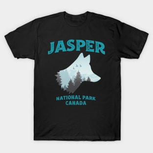 Jasper National Park Gray Fox Vintage Look T-Shirt